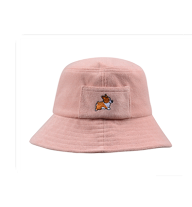 粉色小狗渔夫帽